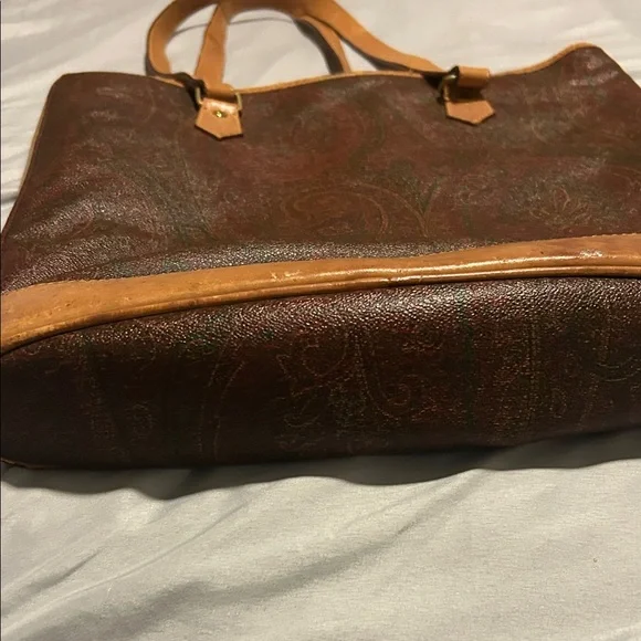Vintage ETRO Milano Paisley PVC Tote Bag